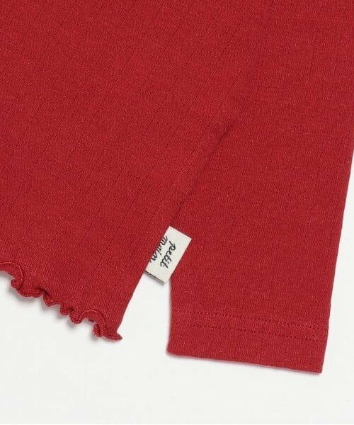 petit main / プティマイン Tシャツ | 【オーガニック】ハート針抜き長袖T | 詳細3