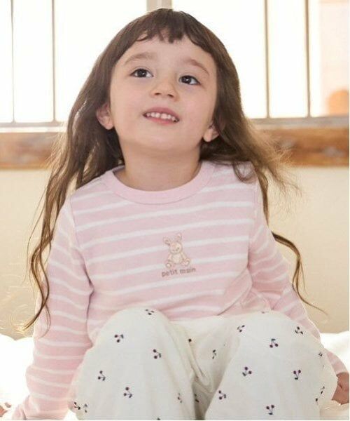 petit main / プティマイン Tシャツ | 【プティプラ】GIRLS長袖T（ピンク）