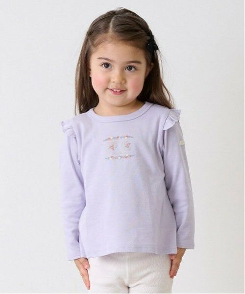 petit main / プティマイン Tシャツ | 【プティプラ】GIRLS長袖T（ラベンダー）