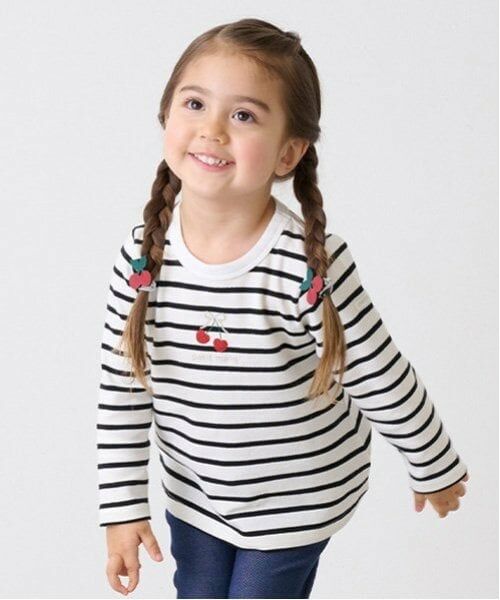 petit main / プティマイン Tシャツ | 【プティプラ】GIRLS長袖T（黒）