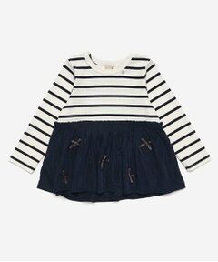 petit main / プティマイン Tシャツ | 【リンク】リボンペプラム長T(キッズ)