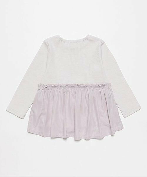 petit main / プティマイン Tシャツ | 【リンク】リボンペプラム長T(キッズ) | 詳細1