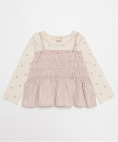 petit main / プティマイン Tシャツ | 【リンク】ビスチェドッキング長T(キッズ)