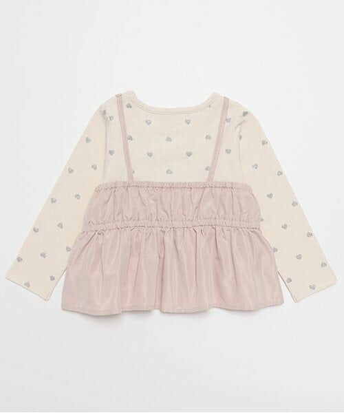 petit main / プティマイン Tシャツ | 【リンク】ビスチェドッキング長T(キッズ) | 詳細1