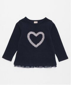 petit main / プティマイン Tシャツ | 【リンク】キラキラモチーフ長T(キッズ)