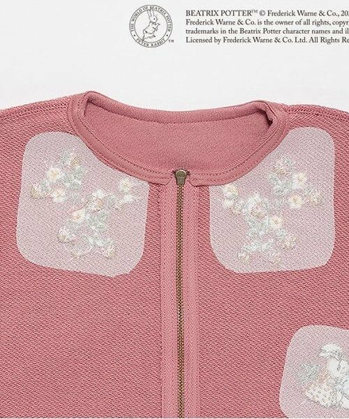 petit main / プティマイン カーディガン・ボレロ | 【ピーターラビット】苺刺繍ZIPカーデ | 詳細3