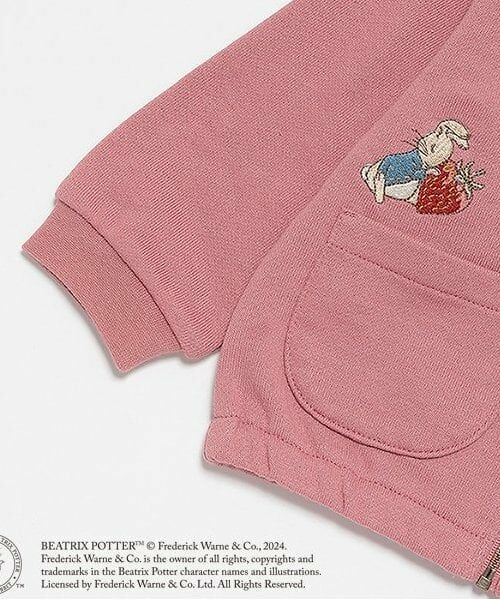 petit main / プティマイン カーディガン・ボレロ | 【ピーターラビット】苺刺繍ZIPカーデ | 詳細8