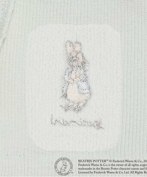 petit main / プティマイン Tシャツ | 【ピーターラビット】花柄ドッキング長T | 詳細5