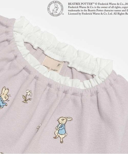 petit main / プティマイン その他トップス | 【ピーターラビット】刺繍カットチュニック | 詳細2