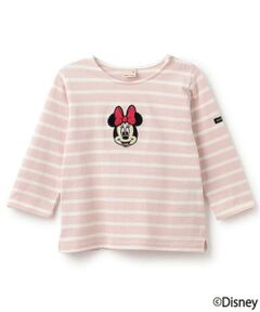 petit main / プティマイン Tシャツ | 【Disney】アップリケボーダー長袖T