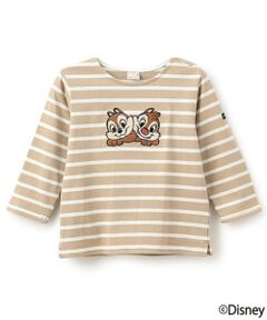 petit main / プティマイン Tシャツ | 【Disney】アップリケボーダー長袖T