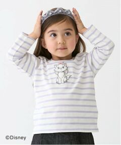 petit main / プティマイン Tシャツ | 【Disney】アップリケボーダー長袖T