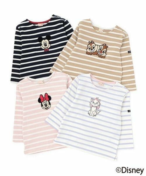 petit main / プティマイン Tシャツ | 【Disney】アップリケボーダー長袖T | 詳細19
