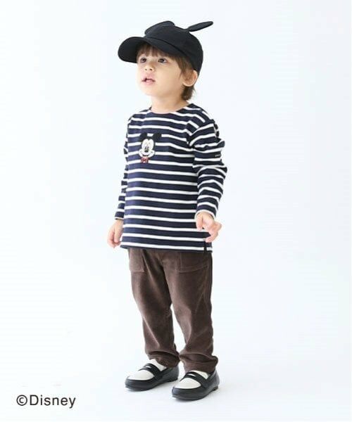 petit main / プティマイン Tシャツ | 【Disney】アップリケボーダー長袖T | 詳細6