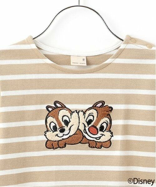 petit main / プティマイン Tシャツ | 【Disney】アップリケボーダー長袖T | 詳細9