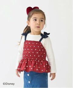 petit main / プティマイン Tシャツ | 【Disney】柄ビスチェドッキング長T