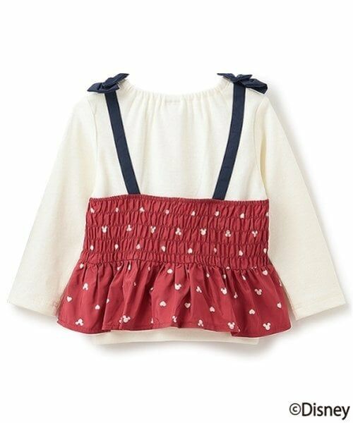 petit main / プティマイン Tシャツ | 【Disney】柄ビスチェドッキング長T | 詳細10