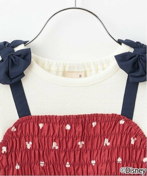 petit main / プティマイン Tシャツ | 【Disney】柄ビスチェドッキング長T | 詳細11