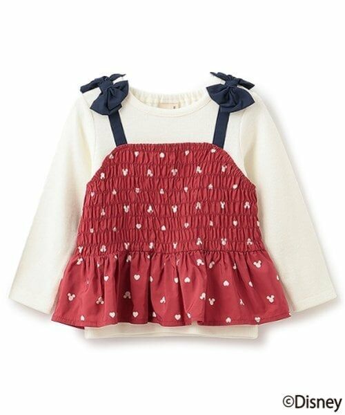 petit main / プティマイン Tシャツ | 【Disney】柄ビスチェドッキング長T | 詳細15