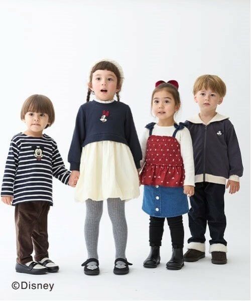 petit main / プティマイン Tシャツ | 【Disney】柄ビスチェドッキング長T | 詳細9