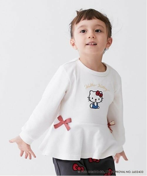 petit main / プティマイン Tシャツ | 【オーガビッツ】キティペプラム長T | 詳細1