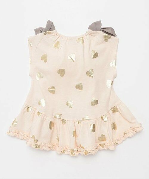 petit main / プティマイン その他トップス | 【接触冷感】箔ハートカットチュニック | 詳細1