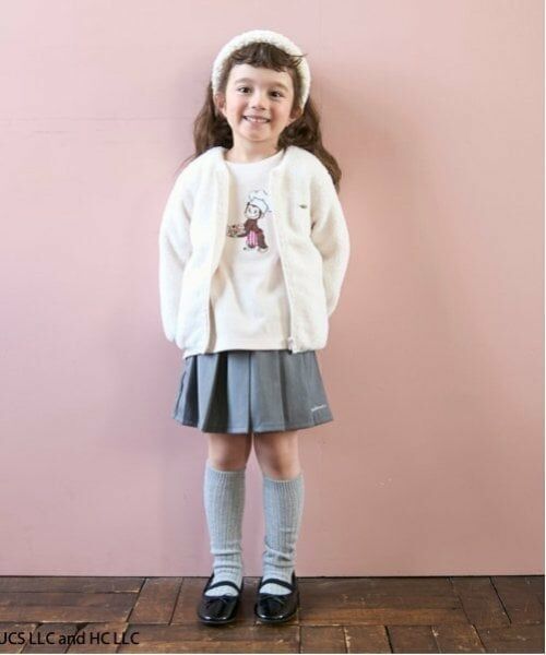 petit main / プティマイン カーディガン・ボレロ | 【リンク】ボアジップ羽織り(キッズ) | 詳細1