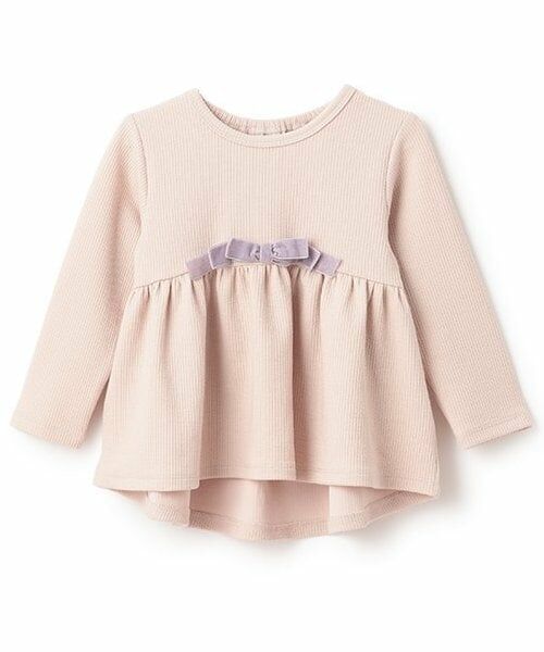 petit main / プティマイン その他トップス | 【スマイル/防汚】リボンカットチュニック（ライト ピンク）