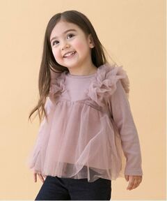 petit main / プティマイン Tシャツ | 【リンク】チュールドッキング長T(キッズ)