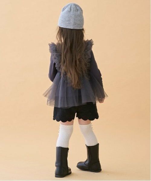 petit main / プティマイン Tシャツ | 【リンク】チュールドッキング長T(キッズ) | 詳細4