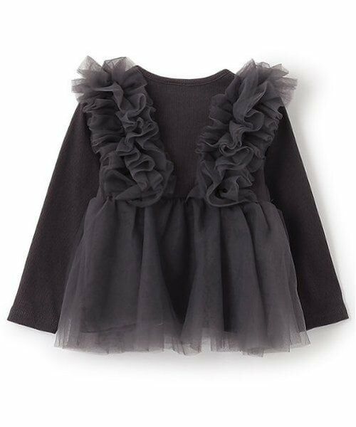 petit main / プティマイン Tシャツ | 【リンク】チュールドッキング長T(キッズ) | 詳細25