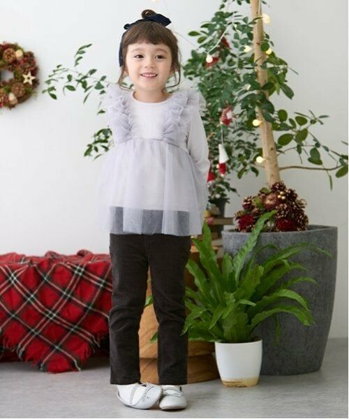 petit main / プティマイン Tシャツ | 【リンク】チュールドッキング長T(キッズ) | 詳細19