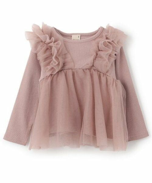 petit main / プティマイン Tシャツ | 【リンク】チュールドッキング長T(キッズ) | 詳細22