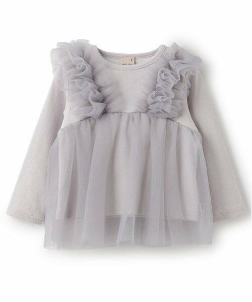 petit main / プティマイン Tシャツ | 【リンク】チュールドッキング長T(キッズ) | 詳細23