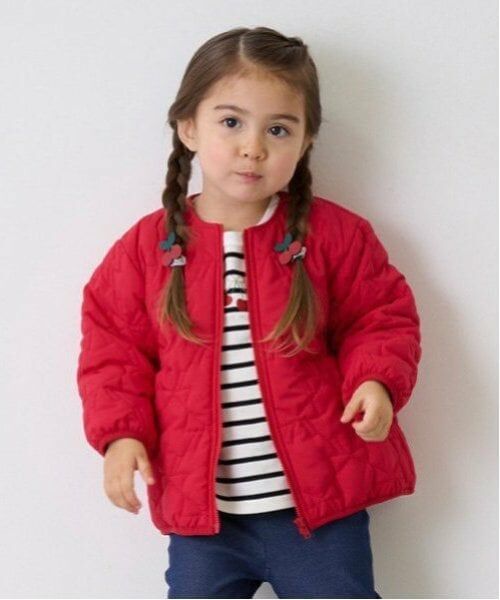 petit main / プティマイン ブルゾン | 【リンク】アソートキルティングジャケット(キッズ)（赤）