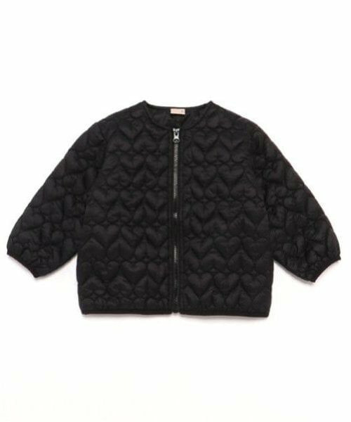 petit main / プティマイン ブルゾン | 【リンク】アソートキルティングジャケット(キッズ)（黒）