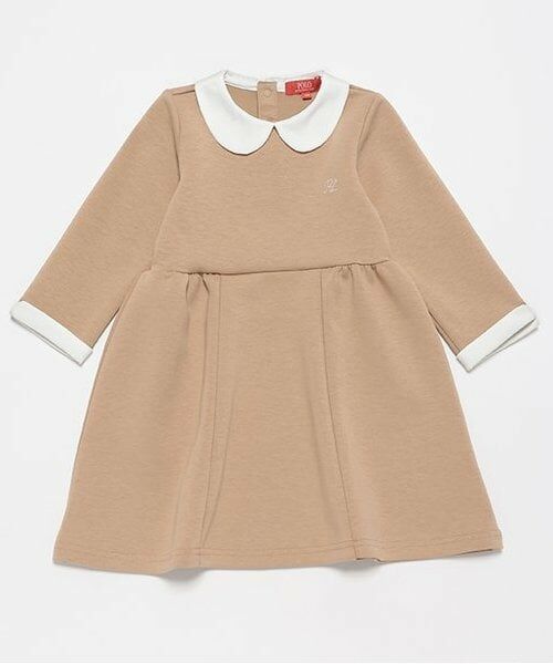 petit main / プティマイン ミニ丈・ひざ丈ワンピース | 【POLO BCS】ポンチワンピース（ベージュ）