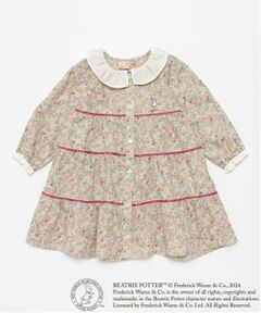 petit main / プティマイン ミニ丈・ひざ丈ワンピース | 【ピーターラビット】花柄ワンピース