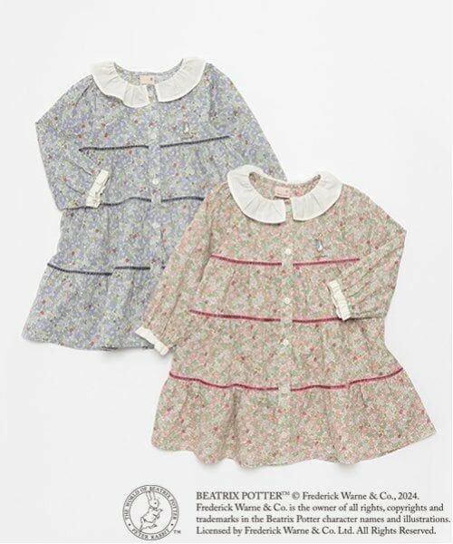 petit main / プティマイン ミニ丈・ひざ丈ワンピース | 【ピーターラビット】花柄ワンピース | 詳細8