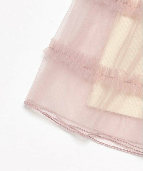 petit main / プティマイン ミニ丈・ひざ丈ワンピース | チュールドッキングワンピース | 詳細3