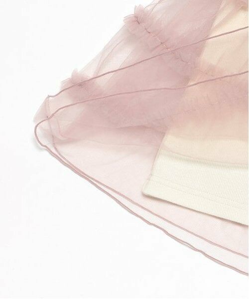 petit main / プティマイン ミニ丈・ひざ丈ワンピース | チュールドッキングワンピース | 詳細5