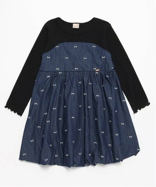 petit main / プティマイン ミニ丈・ひざ丈ワンピース | 【リンク】リボン刺しゅうワンピース(キッズ) | 詳細11