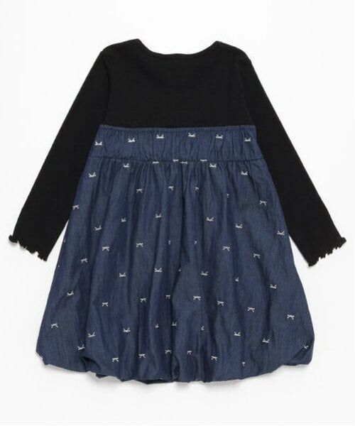 petit main / プティマイン ミニ丈・ひざ丈ワンピース | 【リンク】リボン刺しゅうワンピース(キッズ) | 詳細12