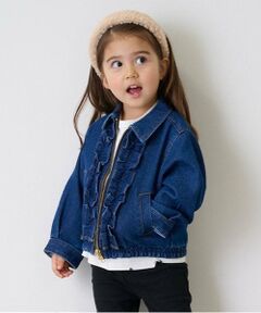 petit main / プティマイン ブルゾン | 【リンク】デニムフリルジャケット(キッズ)