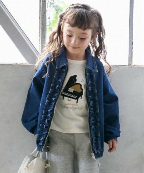 petit main / プティマイン ブルゾン | 【リンク】デニムフリルジャケット(キッズ) | 詳細18
