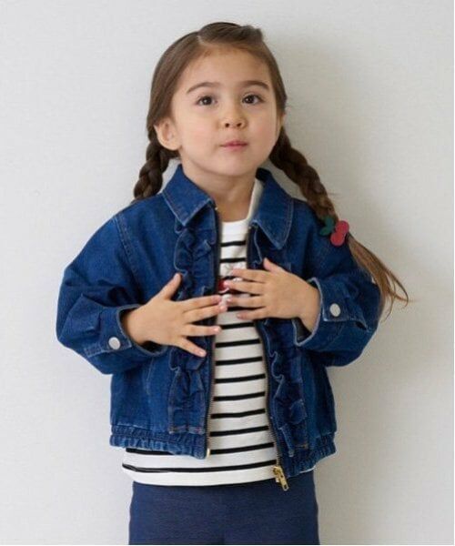 petit main / プティマイン ブルゾン | 【リンク】デニムフリルジャケット(キッズ) | 詳細21