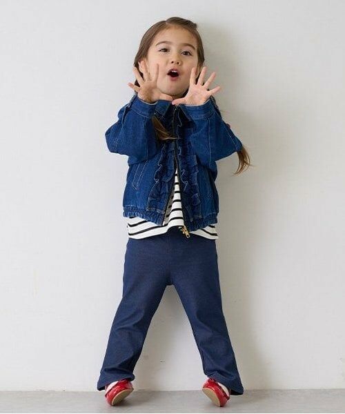 petit main / プティマイン ブルゾン | 【リンク】デニムフリルジャケット(キッズ) | 詳細5