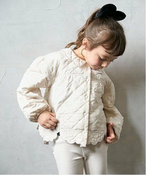 petit main / プティマイン ブルゾン | 【リンク】キルト刺しゅうジャケット(キッズ) | 詳細1