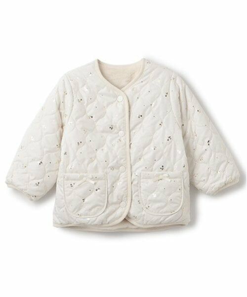 petit main / プティマイン ブルゾン | リバーシブルボアジャケット（アイボリー）