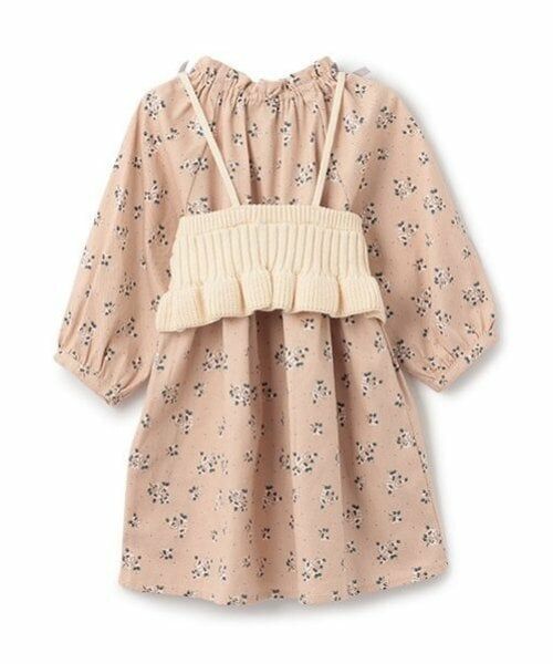 petit main / プティマイン ミニ丈・ひざ丈ワンピース | 【リンク】花柄ワンピースビスチェセット(キッズ) | 詳細7